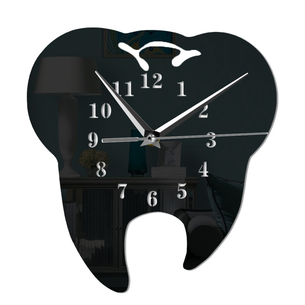 thumbnail image 2 of Pared Dientes Decoración Pared 3D Reloj Acrílico Casa Reloj Hogar, 2 of 2